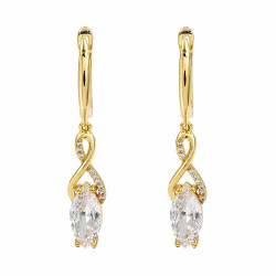 Kolczyki CM miedź pozłacana 14k [ 4 cm ] - MF44351