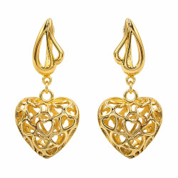 Kolczyki CM miedź pozłacana 14k [ 4,5 cm ] - MF44120