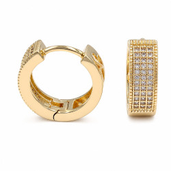 Kolczyki CM miedź pozłacana 14k [ 1,5 cm ] - MF44005