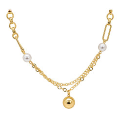 Naszyjnik CM miedź pozłacane 14k [ 40 + 5 cm ] - MF44161