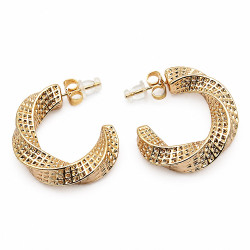 Kolczyki Xuping pozłacane 18k [ 3 cm ] - MF43350