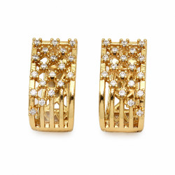 Kolczyki Xuping pozłacane 18k [ 1,5 cm ] - MF40618