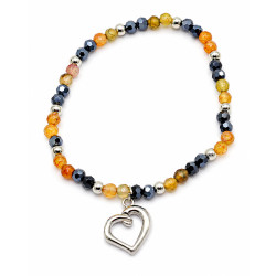 Bransoletka Merebilo Stal 316L [ mix topaz 4 mm ] - MF42273R1T