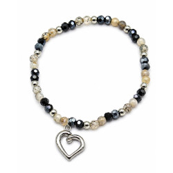 Bransoletka Merebilo Stal 316L [ mix kwarc 4 mm ] - MF42273R1H