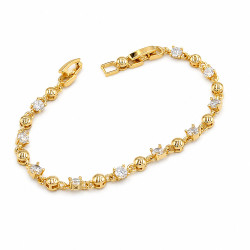 Bransoletka CM miedź pozłacana 14k [ 17-19 cm ] - MF44421