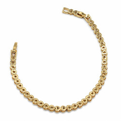 Bransoletka CM miedź pozłacana 14k [ 17-19 cm ] - MF43473