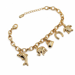 Bransoletka CM miedź pozłacana 14k [ 16+3 cm ] - MF43480