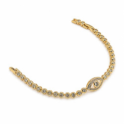 Bransoletka CM miedź pozłacana 14k [ 17-19 cm ] - MF44420