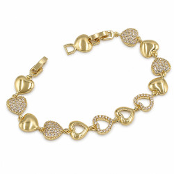 Bransoletka CM miedź pozłacana 14k [ 17-19 cm ] - MF44474