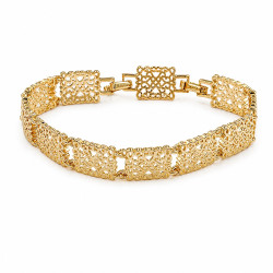 Bransoletka CM miedź pozłacana 14k [ 17-19 cm ] - MF43475-A
