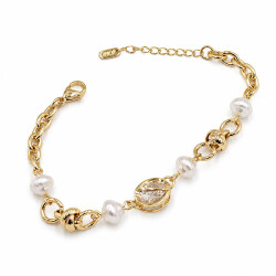 Bransoletka CM miedź pozłacana 14k [ 17+3 cm ] - MF44365-A