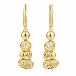 Kolczyki CM miedź pozłacana 14k [ 5 cm ] - MF43448