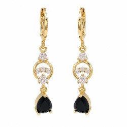Kolczyki CM miedź pozłacana 14k [ 3,8 cm ] - MF44435