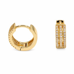 Kolczyki CM miedź pozłacana 14k [ 1,4 cm ] - MF44402