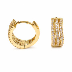 Kolczyki CM miedź pozłacana 14k [ 1,3 cm ] - MF44404