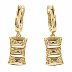 Kolczyki CM miedź pozłacana 14k [ 3,8 cm ] - MF44410