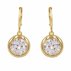 Kolczyki CM miedź pozłacana 14k [ 2,8 cm ] - MF44430