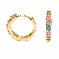 Kolczyki CM miedź pozłacana 14k [ 2 cm ] - MF44471