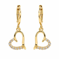 Kolczyki CM miedź pozłacana 14k [ 2,8 cm ] - MF47488