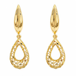 Kolczyki CM miedź pozłacana 14k [ 4 cm ] - MF43446-A