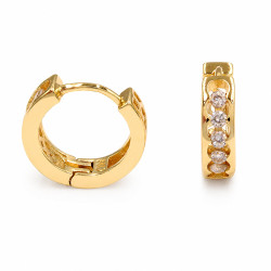 Kolczyki CM miedź pozłacana 14k [ 1,4 cm ] - MF43452