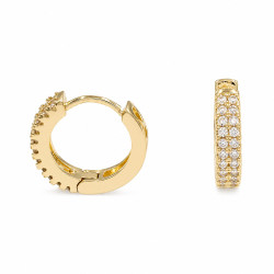 Kolczyki CM miedź pozłacana 14k [ 1,4 cm ] - MF44401