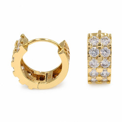 Kolczyki CM miedź pozłacana 14k [ 1,5 cm ] - MF44403
