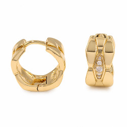 Kolczyki CM miedź pozłacana 14k [ 1,5 cm ] - MF44413