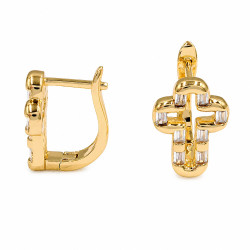 Kolczyki CM miedź pozłacana 14k [ 1,5 cm ] - MF44415
