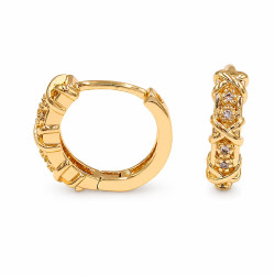 Kolczyki CM miedź pozłacana 14k [ 1,5 cm ] - MF44426