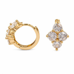 Kolczyki CM miedź pozłacana 14k [ 1,5 cm ] - MF44427