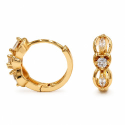 Kolczyki CM miedź pozłacana 14k [ 1,7 cm ] - MF44425