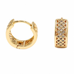 Kolczyki CM miedź pozłacana 14k [ 1,4 cm ] - MF43501