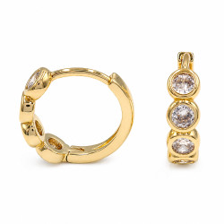 Kolczyki CM miedź pozłacana 14k [ 1,6 cm ] - MF44423