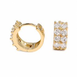 Kolczyki CM miedź pozłacana 14k [ 1,4 cm ] - MF43502
