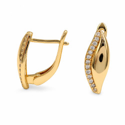 Kolczyki CM miedź pozłacana 14k [ 1,7 cm ] - MF44414