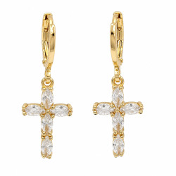 Kolczyki CM miedź pozłacana 14k [ 3 cm ] - MF47489