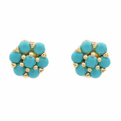Kolczyki CM miedź pozłacana 14k [ 8 mm ] - MF44441