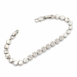 Bransoletka CM miedź rodowana [ 17-19 cm ] - MF43541