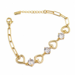 Bransoletka CM miedź pozłacana 14k [ 17+3 cm ] - MF43525