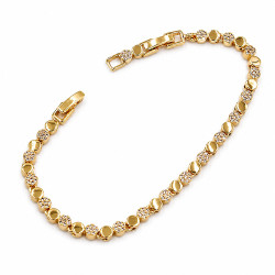 Bransoletka CM miedź pozłacana 14k [ 17-19 cm ] - MF43536