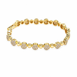 Bransoletka CM miedź pozłacana 14k [ 17-19 cm ] - MF43537