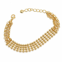 Bransoletka CM miedź pozłacana 14k [ 18+3 cm ] - MF43545