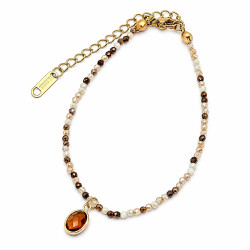 Bransoletka Stal 316L [ mix kamień 2 mm 17+5 cm ] - MF43781
