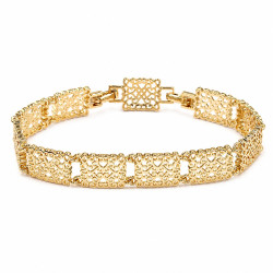 Bransoletka CM miedź pozłacana 14k [ 17-19 cm ] - MF43555