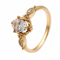 Pierścionek Xuping pozłacany 18k - MF43337
