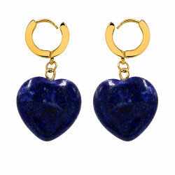 Kolczyki Stal 316L [ lapis lazurii 4 cm ] - MF42418ER3