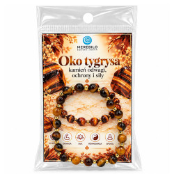 Bransoletka z kamieni naturalnych [ tygrysie oko 6 mm ] - MF43672-61