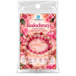 Bransoletka z kamieni naturalnych Stal 316L [ rodochrozyt 6 mm ] - MF43712-61
