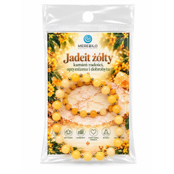 Bransoletka z kamieni naturalnych Stal 316L [ jadeit żółty 6 mm ] - MF43710-61
